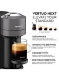 Nespresso Vertuo Next Coffee Machine & Aeroccino Milk Frother, Grey
