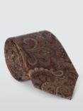 John Lewis Silk Paisley Tie, Multi/Brown