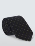 John Lewis Silk Blend Foulard Tie, Navy