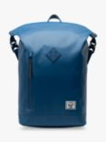 Herschel Supply Co. Recycled Polyester Weather Resistant Roll Top Backpack, Poseidon