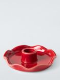 John Lewis X Collagerie Scallop Candle Holder, Red