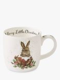 Wrendale Designs Merry Little Christmas Rabbit Bone China Mug, 310ml