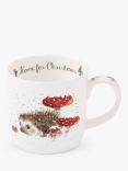 Wrendale Designs Home for Christmas Hedgehog Bone China Mug, 310ml