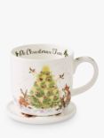 Wrendale Designs Christmas Tree Bone China Mug & Coaster Set, 290ml