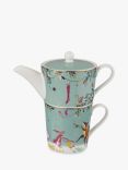 Sara Miller Woodland Tales 22ct Gold Porcelain Teapot & Mug Set, Multi