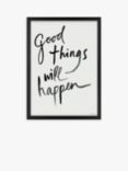 John Lewis Sue Schlabach 'Good Things Will Happen' Framed Print, 54 x 39cm, Black/White