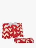 Katie Loxton Abstract Heart Print Scarf, Multi/Red