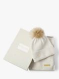 Katie Loxton With Love Hat & Scarf Gift Set, Taupe