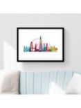 John Lewis Ilona Drew 'London Skyline' Framed Print & Mount, 53.5 x 73.5cm, Multi