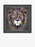 John Lewis Louise Luton 'Kendi' Lion Framed Print, 83 x 83cm, Brown/Multi