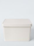 John Lewis ANYDAY Stackable Plastic Storage Box with Lid, Large, Ecru