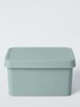 John Lewis ANYDAY Stackable Plastic Storage Box with Lid, Large, Sage