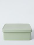 John Lewis ANYDAY Stackable Plastic Storage Box with Lid, Medium, Sage