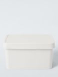 John Lewis ANYDAY Stackable Plastic Storage Box with Lid, Small, Ecru