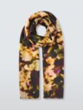 John Lewis Soft Focus Floral Blooms Wool & Cotton Blend Scarf, Multi