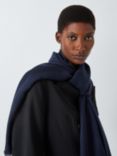 John Lewis Wool Modal Blend Scarf, Navy