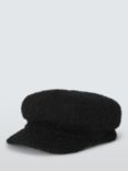 John Lewis Boucle Bakerboy Hat, Black