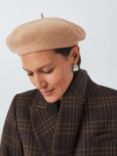 John Lewis Plain Wool Rich Beret, Camel