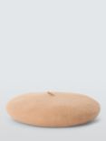 John Lewis Plain Wool Rich Beret, Camel