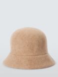 John Lewis Soft Wool Blend Bucket Hat, Natural