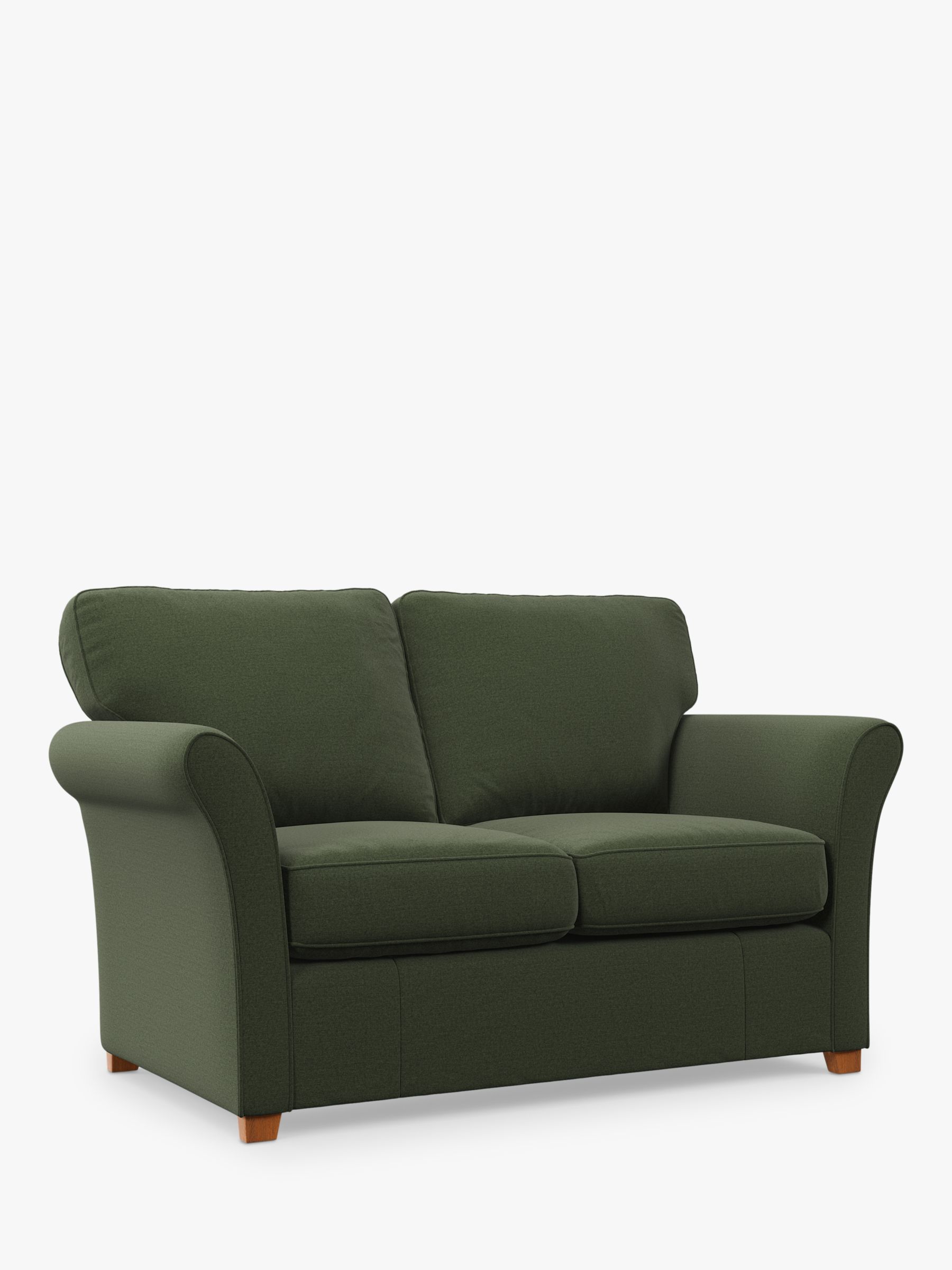 Charlotte Range, John Lewis Charlotte II Medium Sofa Bed, Light Leg, Brushed Tweed Green