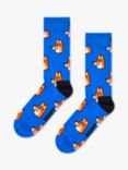 Happy Socks Fox Socks, One Size, Blue/Multi