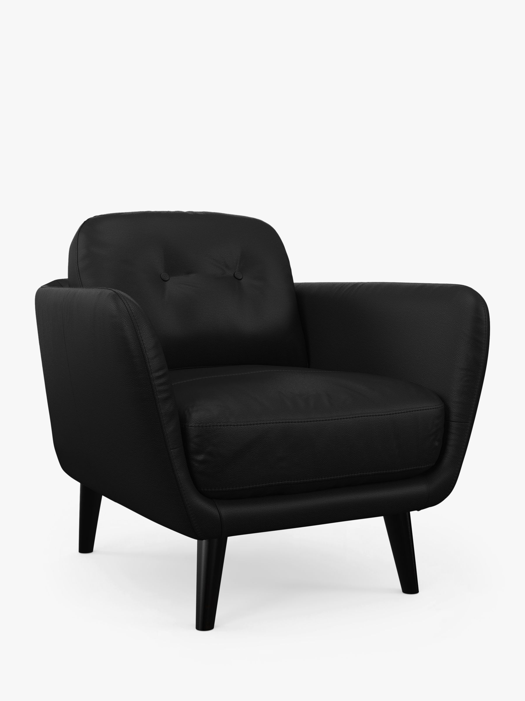 John Lewis Arlo Leather Armchair, Dark Leg