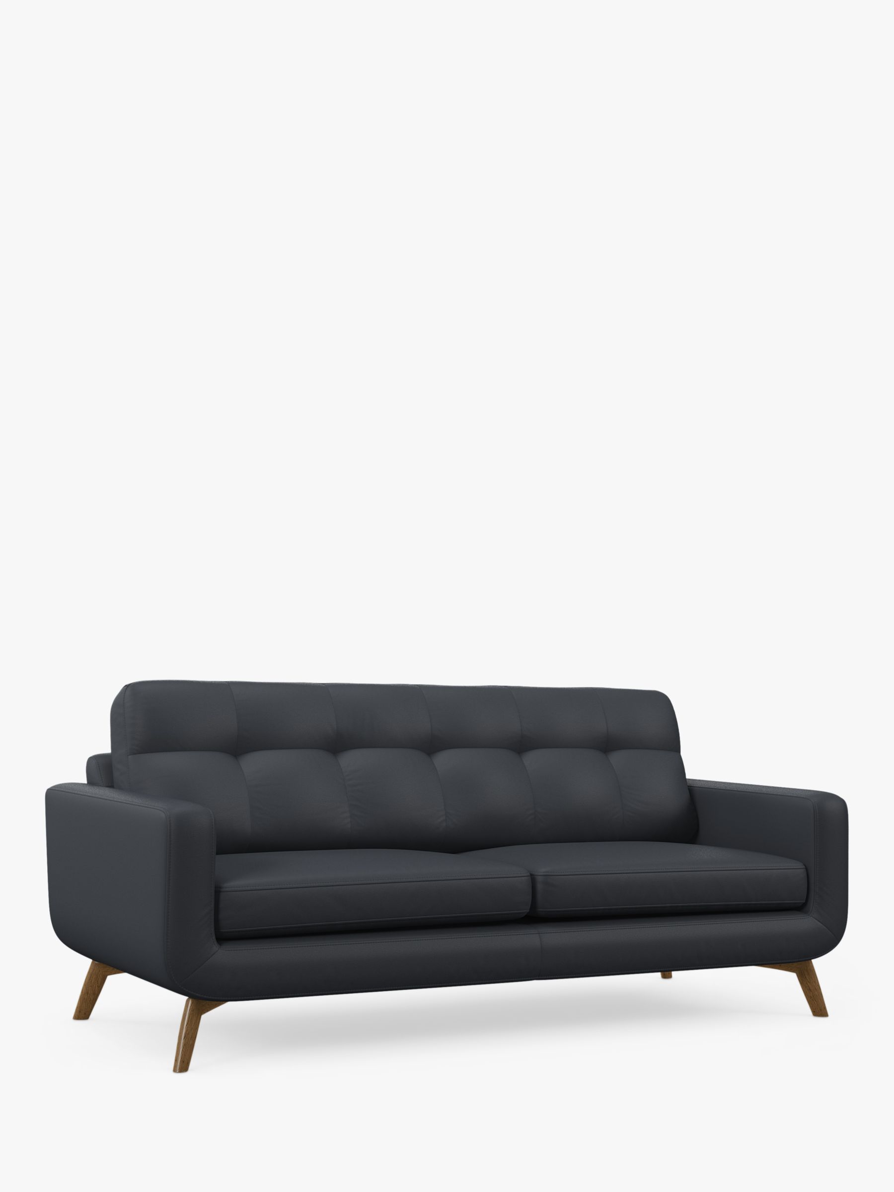 John Lewis Barbican Grand 4 Seater Leather Sofa, Light Leg