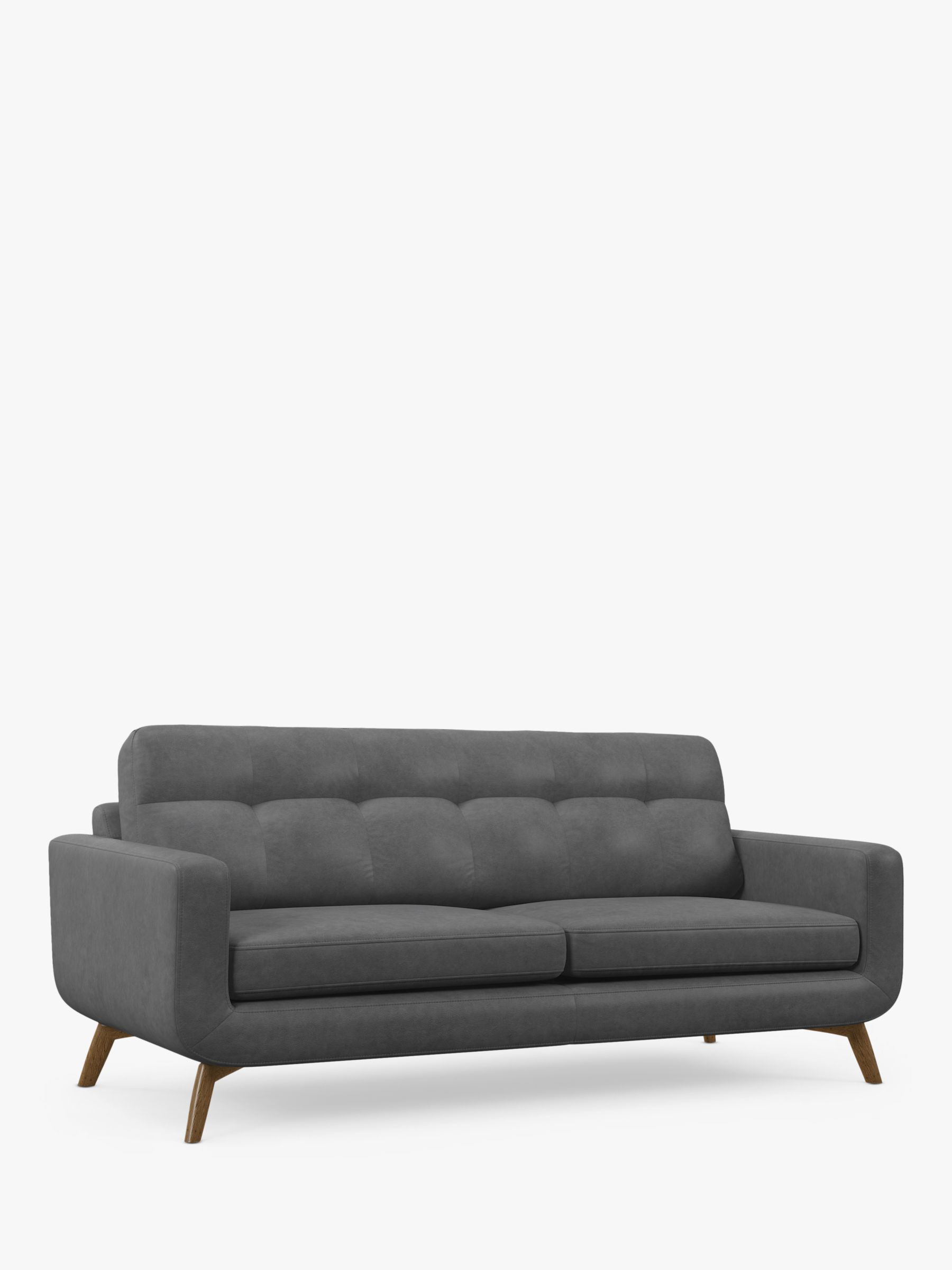 John Lewis Barbican Grand 4 Seater Leather Sofa, Light Leg