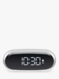 Lexon Minut LCD Digital Alarm Clock, Polished Aluminium