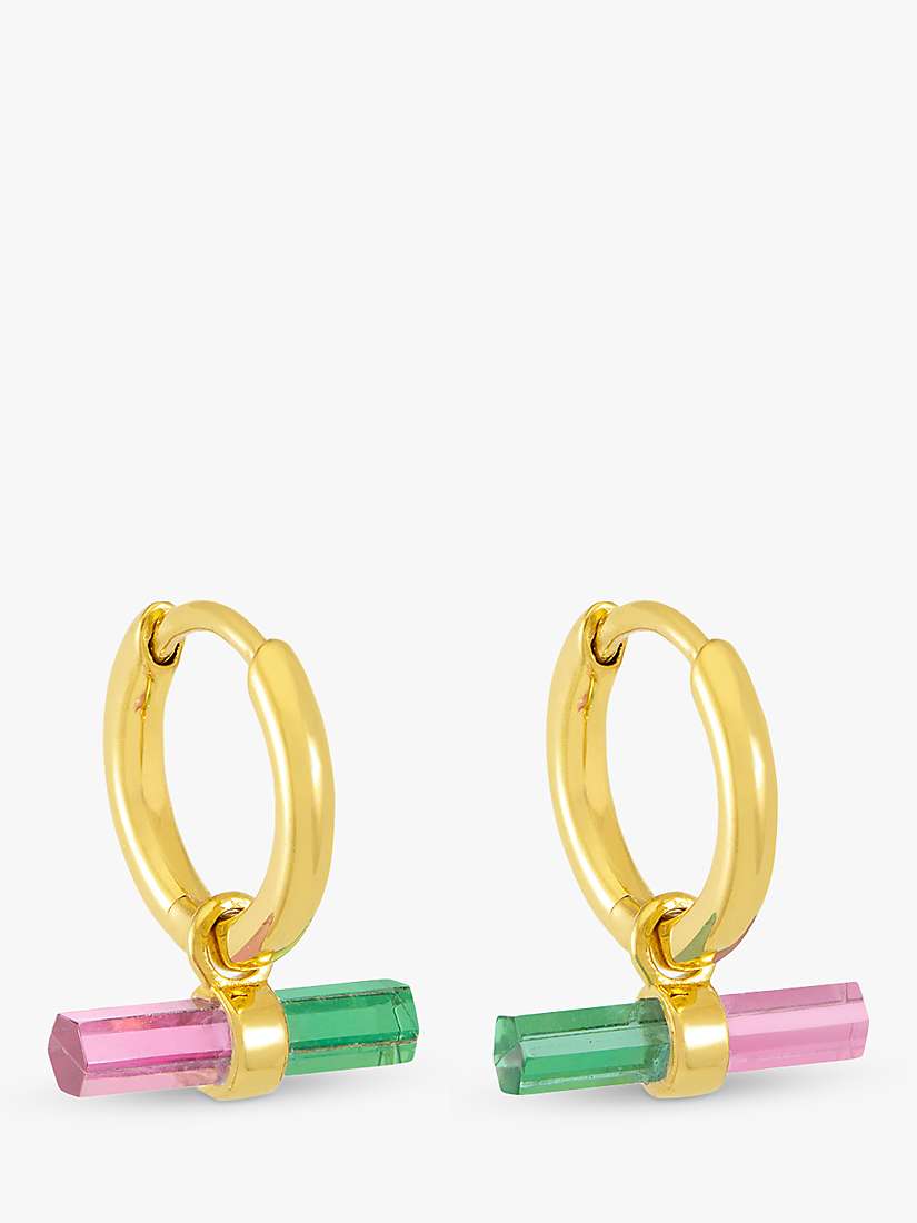 Buy Rachel Jackson London Watermelon T-Bar Huggie Hoop Earrings, Gold Online at johnlewis.com