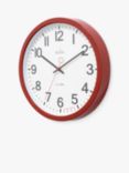 Acctim Kempston Analogue Wall Clock, 35cm, Red