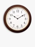 Acctim Winchester Wood Analogue Wall Clock, 31cm, Dark Oak