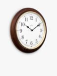 Acctim Winchester Wood Analogue Wall Clock, 31cm, Dark Oak