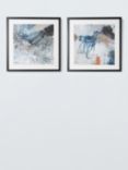 John Lewis Natasha Barnes 'Transition' Abstract Framed Print & Mount, Set of 2, 61.5 x 61.5cm, Blue