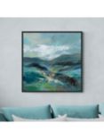 John Lewis Silvia Vassileva 'Turquoise Slopes' Framed Canvas Print, 84 x 84cm, Blue