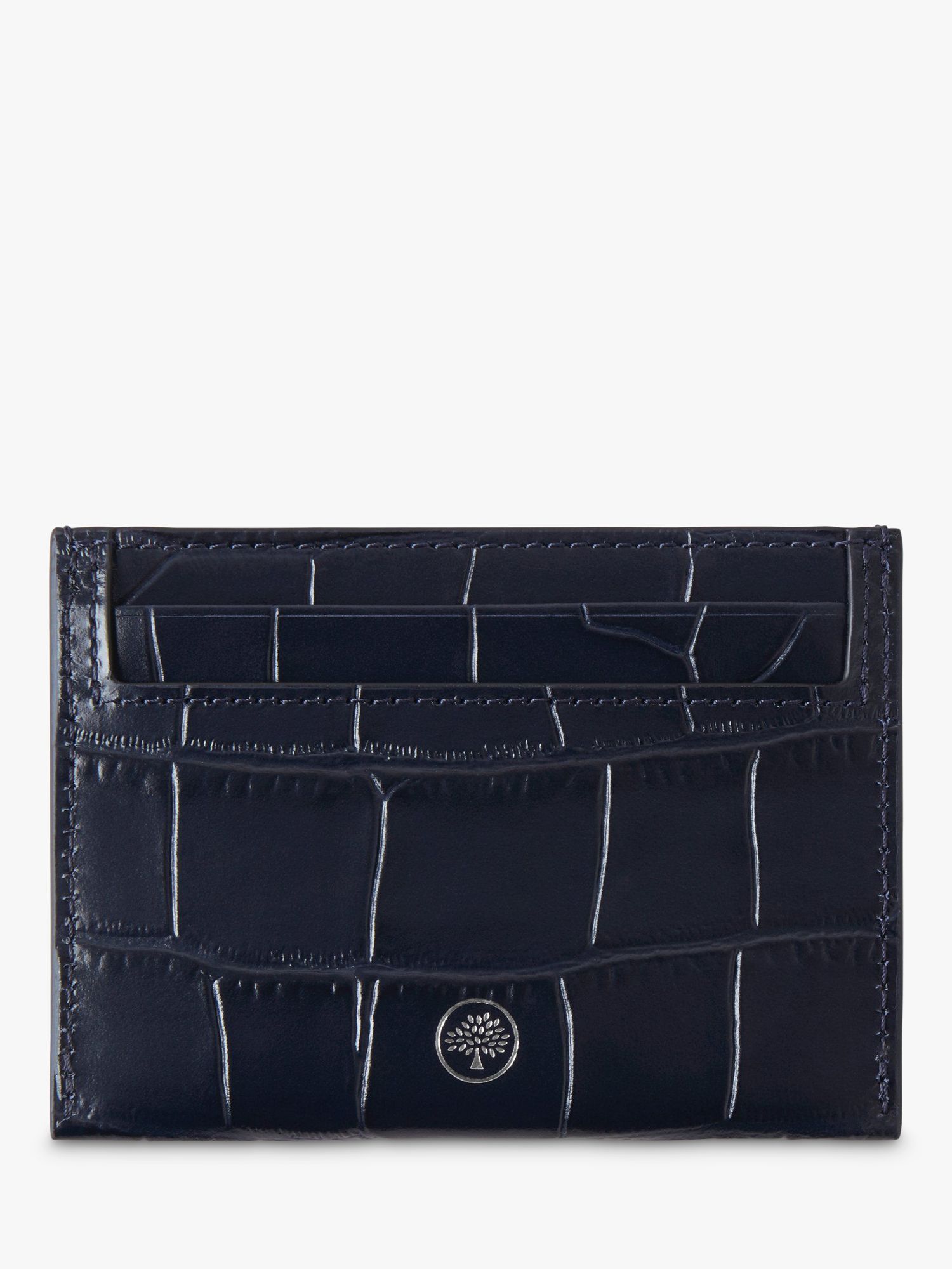 Mulberry Slip Matte Small Croc Card Holder, Night Sky