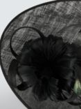 John Lewis Hattie Large Disc Occasion Hat, Candy, Black