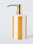 John Lewis Stripe Soap Dispenser, Buttercup