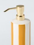 John Lewis Stripe Soap Dispenser, Buttercup