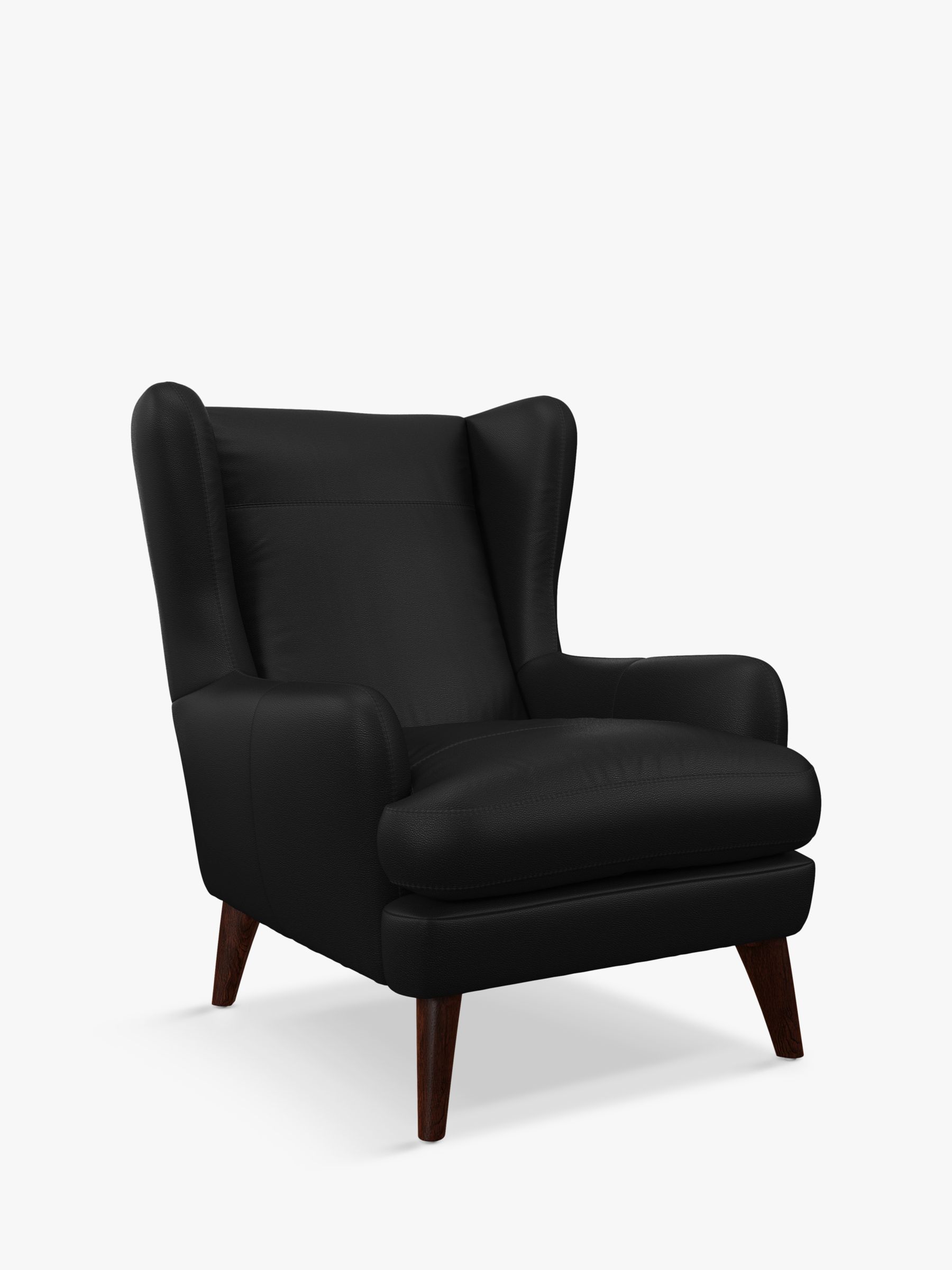 John Lewis Bergen Leather Armchair, Dark Leg