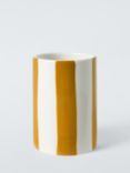 John Lewis Stripe Bathroom Tumbler, Buttercup