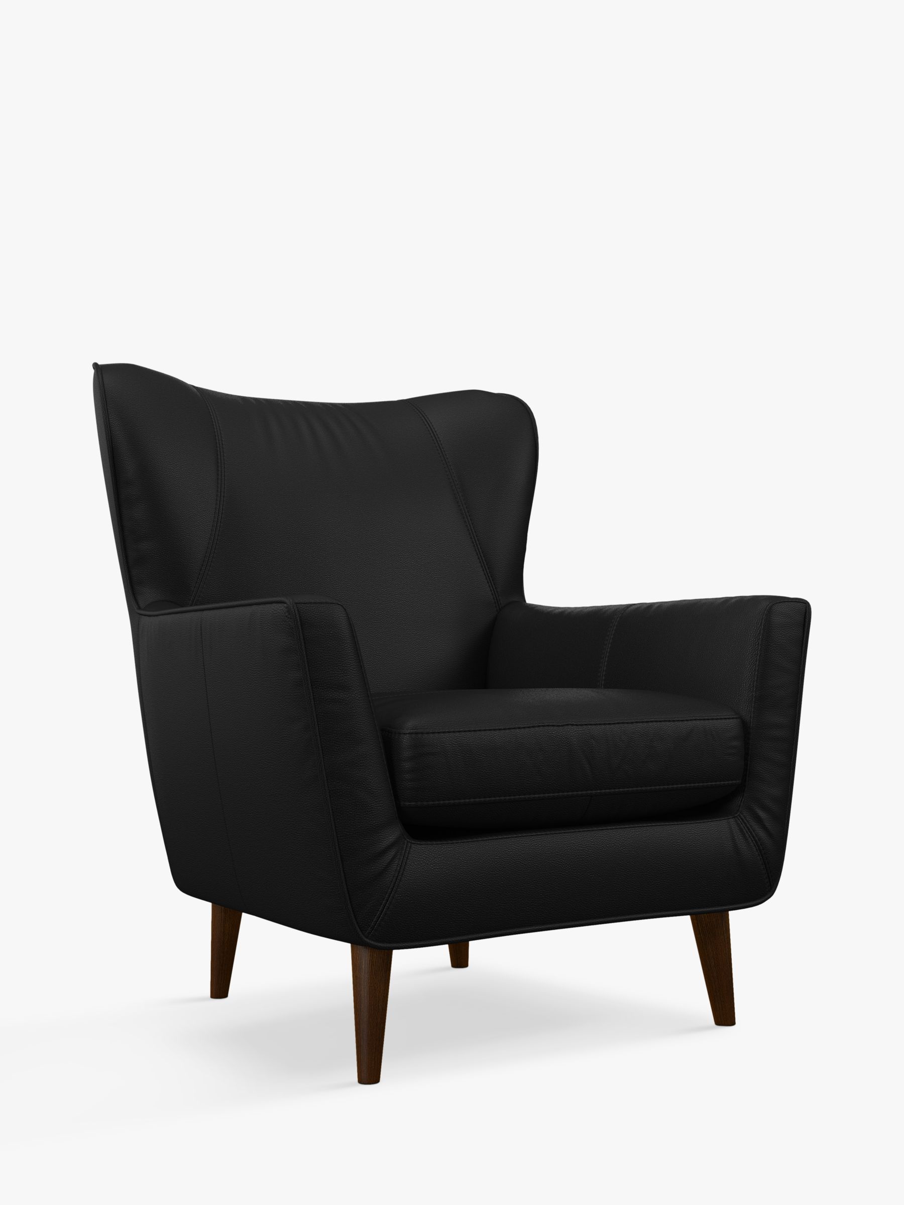 John Lewis Thomas Leather Armchair, Dark Leg