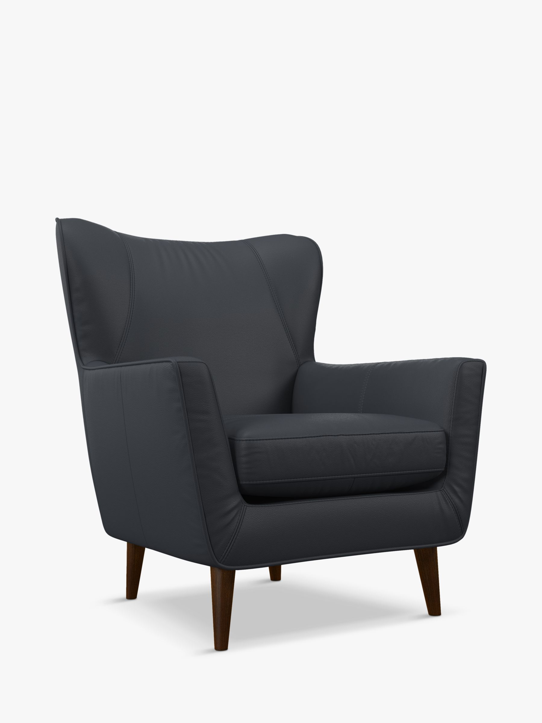 John Lewis Thomas Leather Armchair, Dark Leg