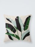 John Lewis ANYDAY Banana Leaves Cushion, Green