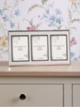 Laura Ashley Harrison Triple Photo Frame, 4 x 6" (10 x 15cm), Linen