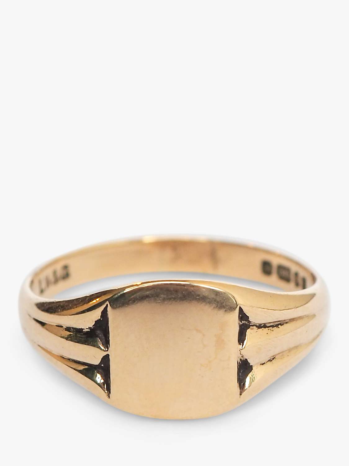 Buy L & T Heirlooms Second Hand 9ct Yellow Gold Signet Ring, Dated Circa 1975, Gold Online at johnlewis.com