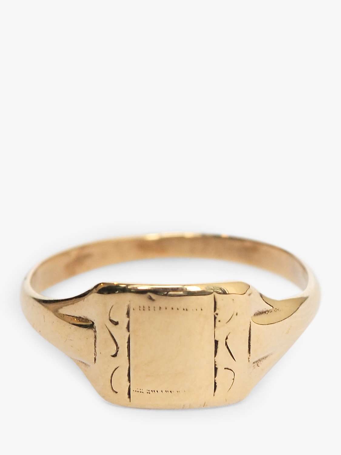 Buy L & T Heirlooms Second Hand 9ct Yellow Gold Signet Ring, Dated Circa 1971, Gold Online at johnlewis.com
