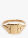 L & T Heirlooms Second Hand 9ct Yellow Gold Signet Ring, Dated Circa 1971, Gold