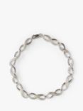L & T Heirlooms Second Hand 9ct White Gold Diamond Infinity Bracelet, Silver